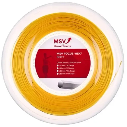 Струны теннисные MSV Focus Hex Soft (200 m) - yellow