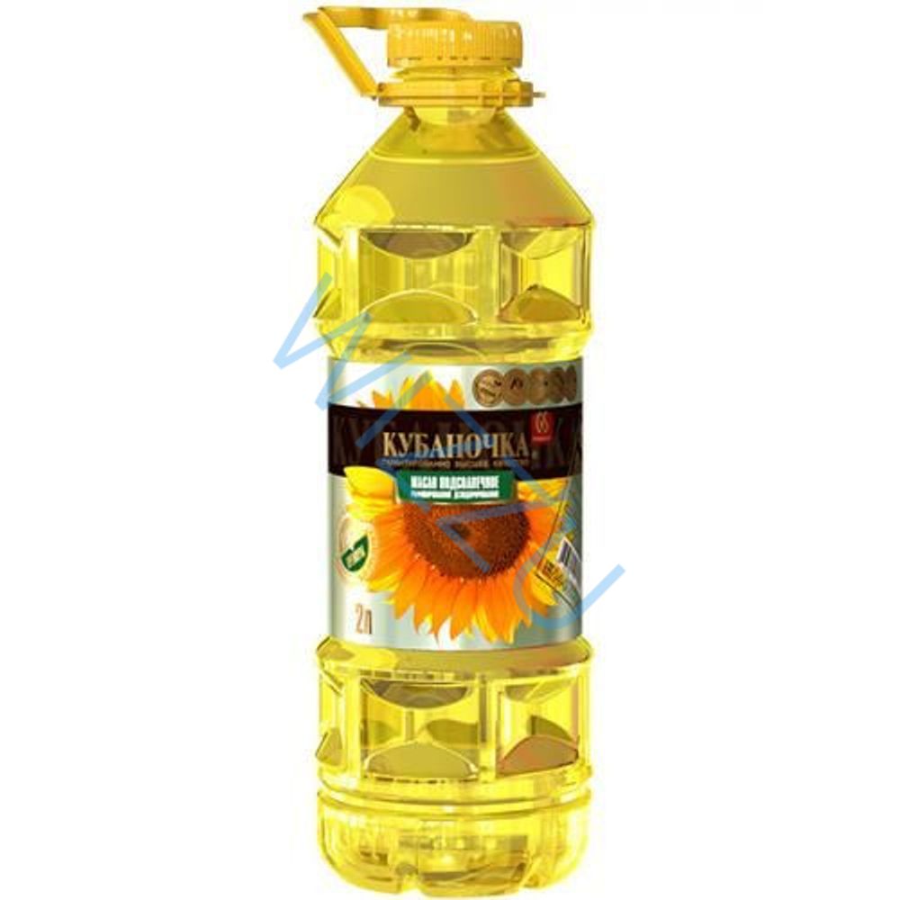 Масло подсолнечное ТМ Кубаночка РД 2,0 л