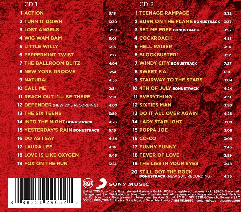 The Sweet / Action! The Ultimate Story (Deluxe Action Pack)(2CD)