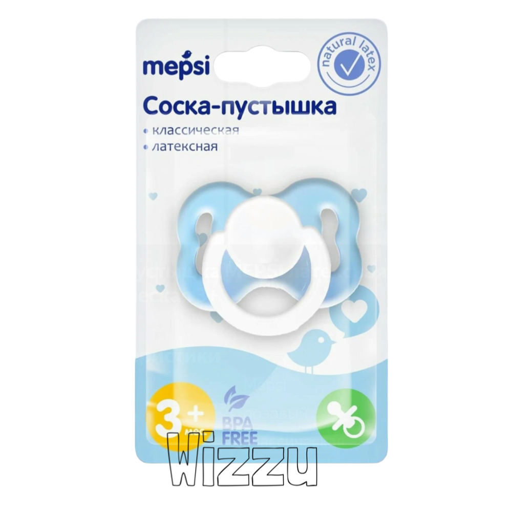 соска пустышка Mepsi латексная 3+ ассорти 0322