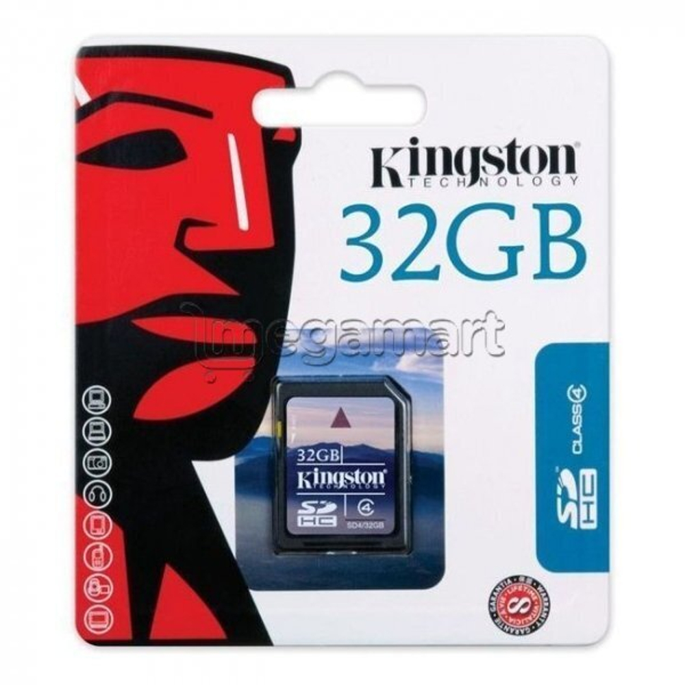 Карта памяти SDHC Kingston 32GB (SD4/32GB)