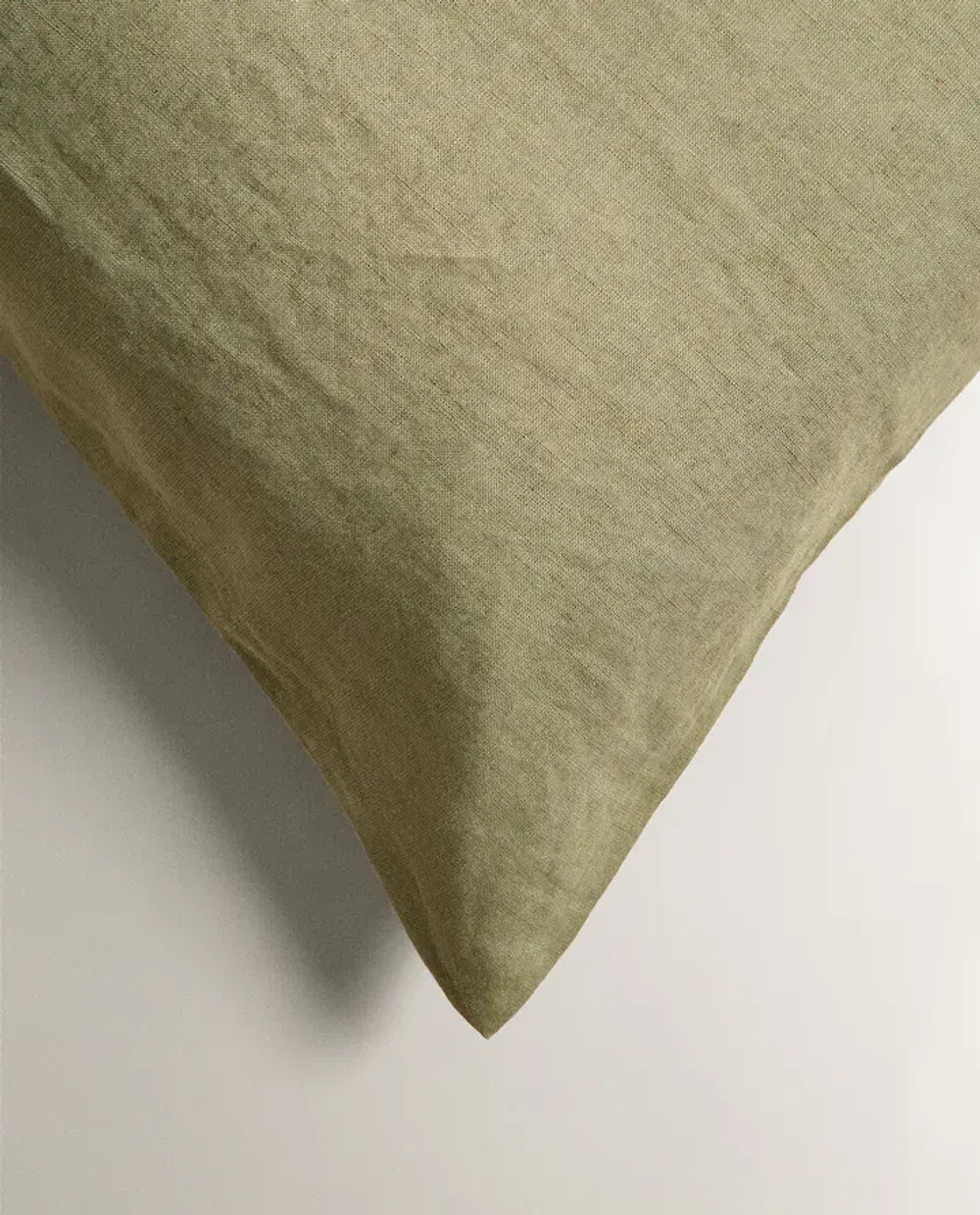 ZARA HOME ЛЬНЯНОЙ ЧЕХОЛ ДЛЯ ДЕКОРАТИВНОЙ ПОДУШКИ XXL, ТЕМНО-ЗЕЛЕНЫЙ