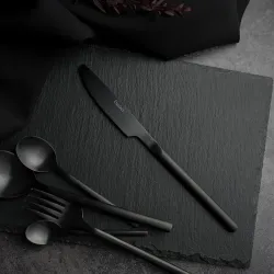 Нож столовый 22 см матовый черный цвет Black Sapporo PVD P.L. - Davinci [12]
