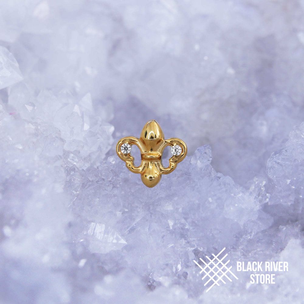 Heraldic Lily Mini Crystal PVD Yellow-