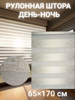 Рулонные шторы День-Ночь 65×170 см