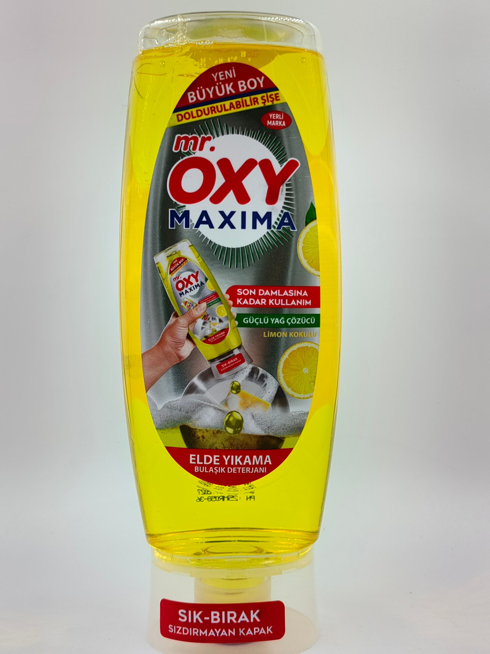 Жидкое средство MR.OXY  для мытья посуды  с ароматом лимона 650 мл (Турция)