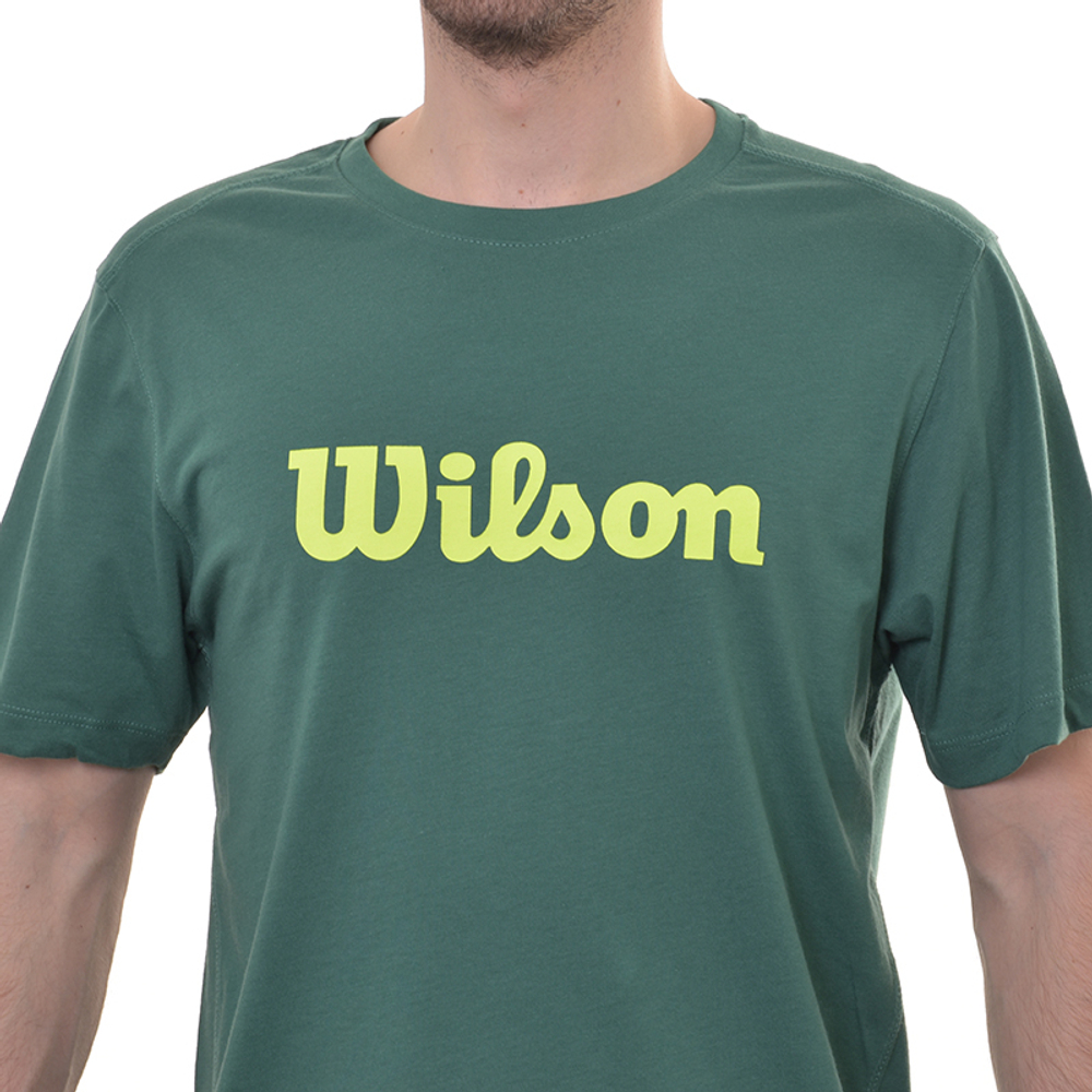 Мужская теннисная футболка Wilson Graphic T-Shirt - зеленый