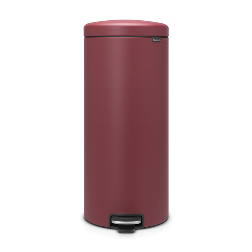 Мусорный бак с педалью newIcon 30л Brabantia Минерально-бордовый