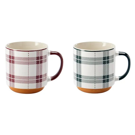 Набор из двух кружек Шотландская клетка из коллекции new year essential, 380мл