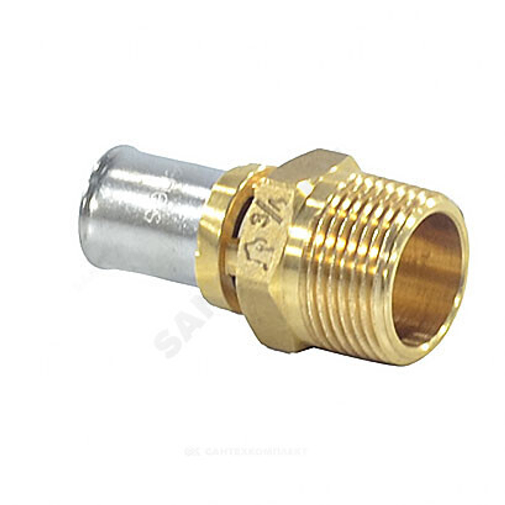 Муфта для МП/PE-X труб латунь пресс Дн 26х3/4" НР RM107 Giacomini RM107Y049