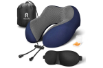 Подушка для путешествий RoadLike Travel Kit с эффектом памяти, синий
