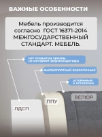Диван - кровать с подъёмным механизмом 200х90 см Крекер Ап ткань Тедди