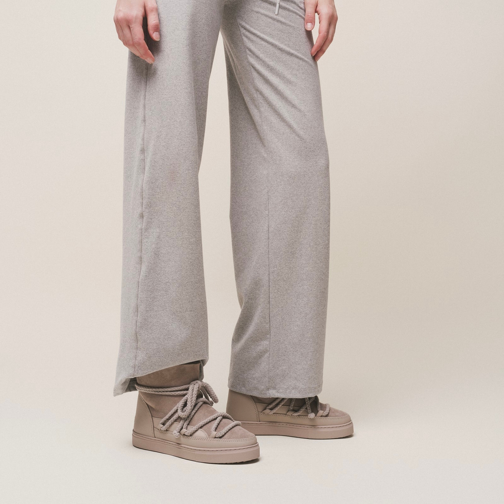 Высокие комбинированные кеды INUIKII Sneaker Classic Grey на меху