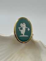 Брошь Wedgwood зелёная