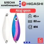 Блесна колеблющаяся HIGASHI Akiaji spoon 45g#19