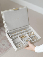 Органайзер для украшений Stackers Classic Jewellery Box Lid - Taupe Woven (Sage Green / светло-зеленый / Sage Green)