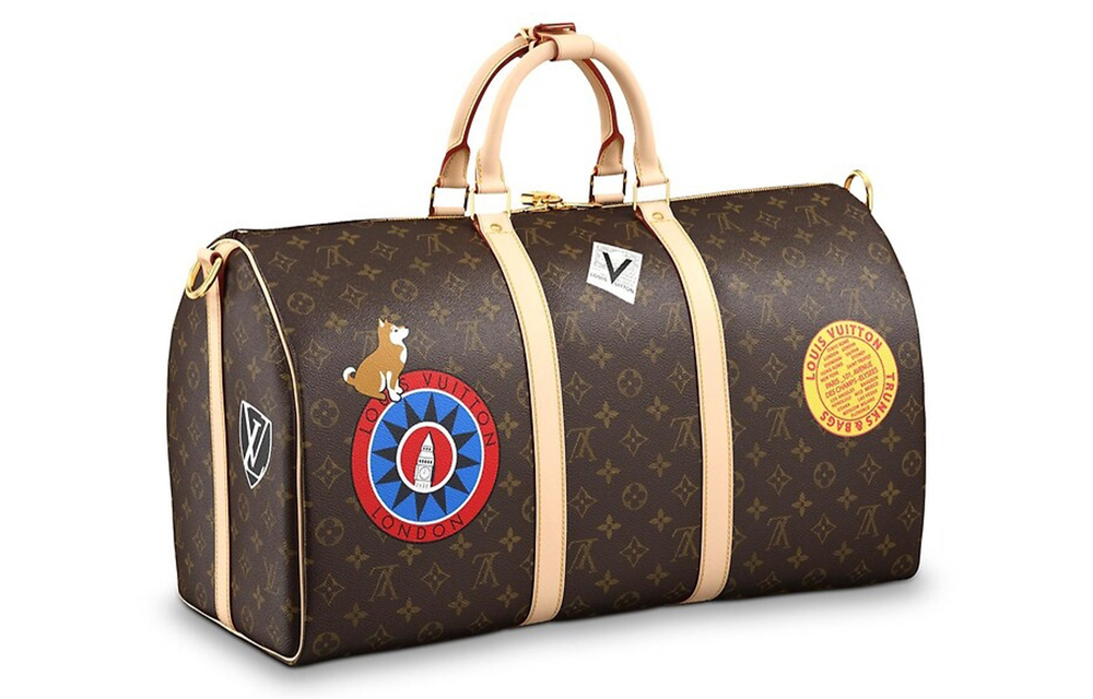LOUIS VUITTON Keepall Cow Leather Handbag Travel Bag Unisex Brown