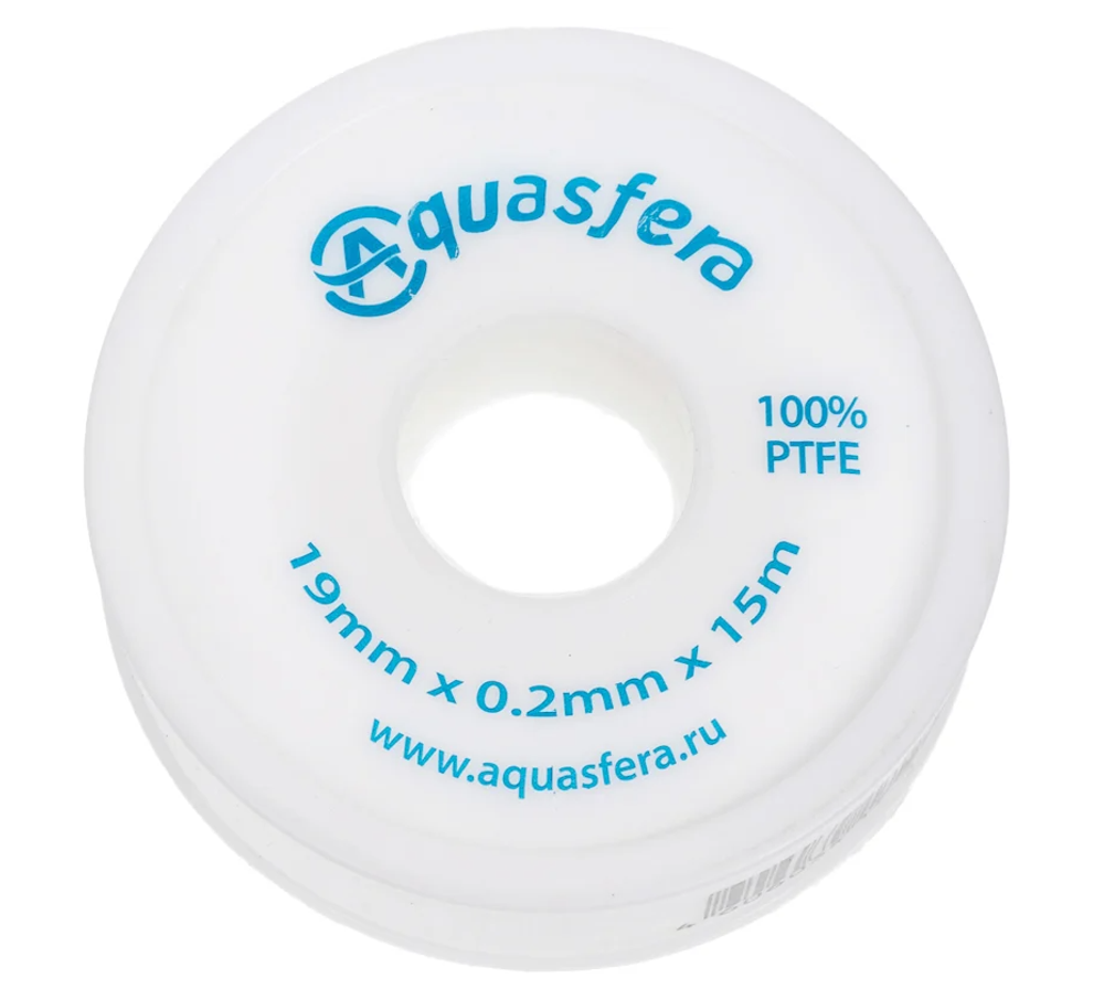 Фум-лента AQUASFERA PTFE 6020 19ммх0,02ммх15м