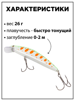 Воблер минноу D Contact 110 26 г цвет #31