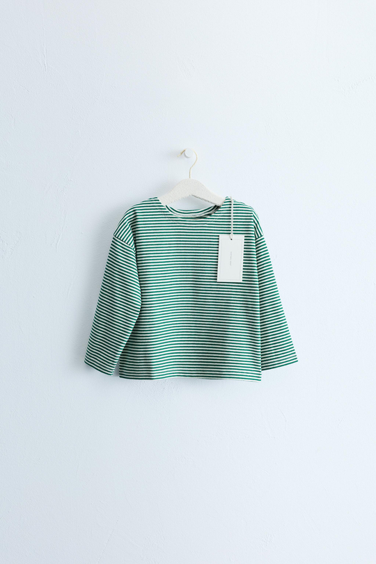 ZARA TIMELESS - ФУТБОЛКА В ПОЛОСКУ, ЗЕЛЕНЫЙ