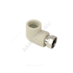 Угольник PP-R комбинированный серый Дн 20х3/4" с накидной гайкой VALFEX 10138120Г