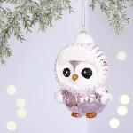 Ёлочная игрушка «Чудной пингвин» 7*5*10 см, Розовый