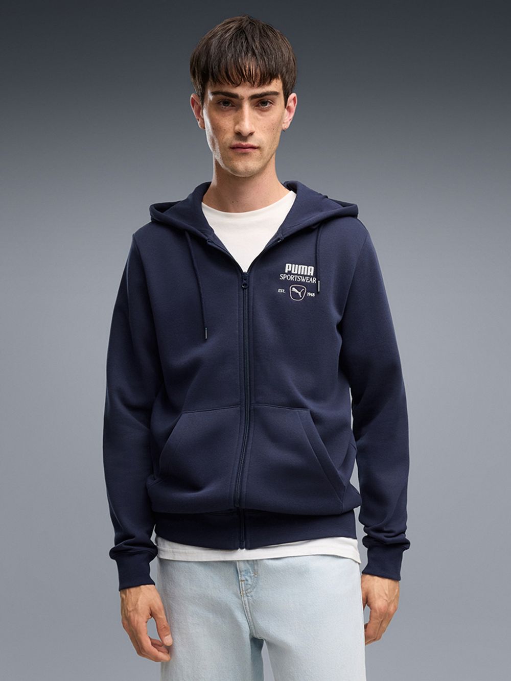 Толстовка мужская PUMA PUMA CLASS Graphic Full-Zip Hoodie FL