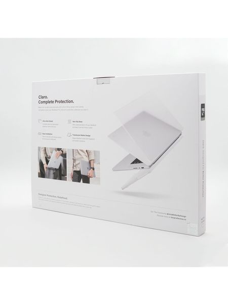 Чехол Uniq Claro для MacBook PRO 16" (M1/M2 MAX & PRO) (2021-2023), цвет матовый прозрачный (Matte Clear)