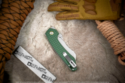 Нож Vosteed Gator сталь 14C28N Stonewash рукоять Green Micarta