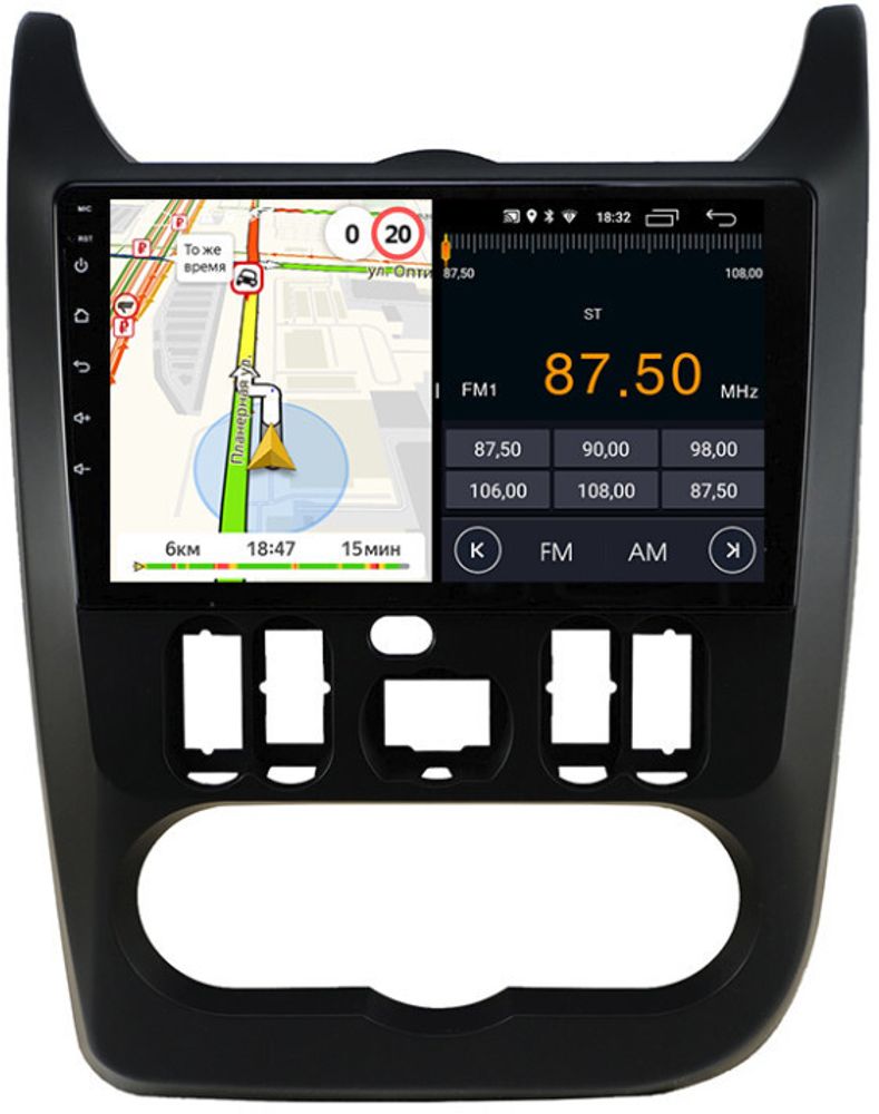 Магнитола для Renault Logan/Sandero 2009-2014 - Parafar PF175BFHD на Android 13, CarPlay, 4G SIM-слот