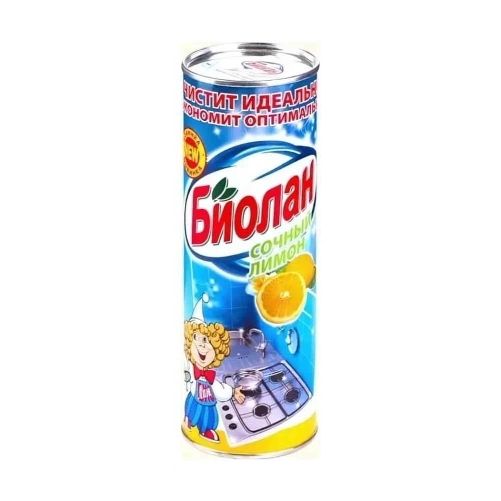 Порошок чистящий БИОЛАН Сочный лимон 400г