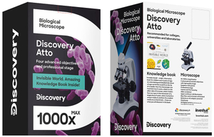 Микроскоп Levenhuk Discovery Atto Polar с книгой Невидимый мир