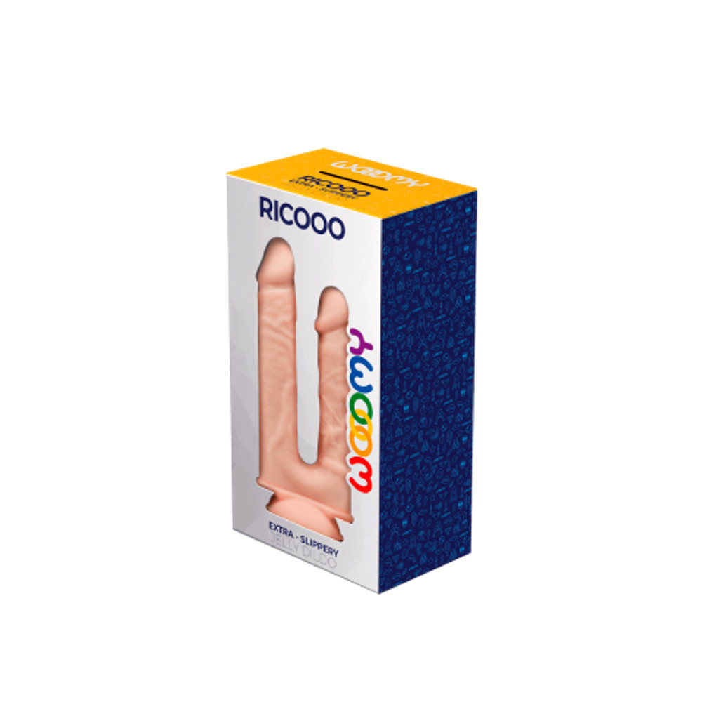 Фаллоимитатор двойной WOOOMY Ricooo (19,5×4,5; 17,5×3,7 см)