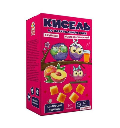 Кисель кубик Персик  б/р  200гр/24