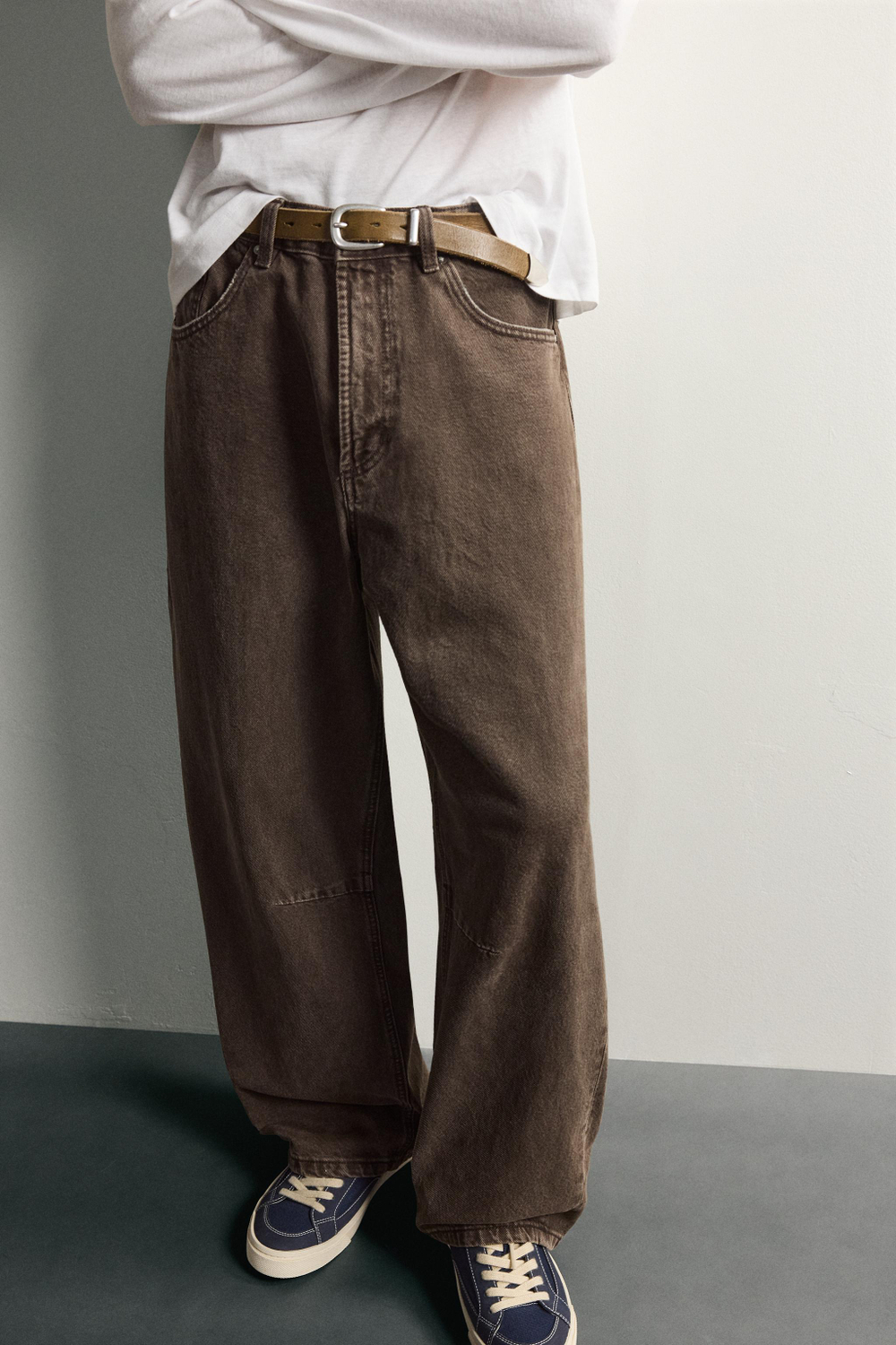 БРЮКИ BARREL FIT НА КУЛИСКЕ — ZARA