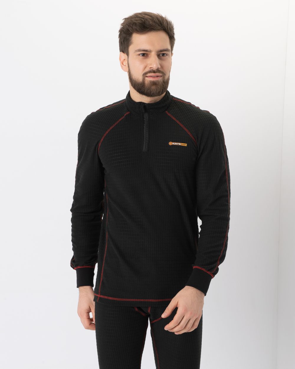 Термобелье Thermoline ZIP ткань Флис Фактурный цвет Черный