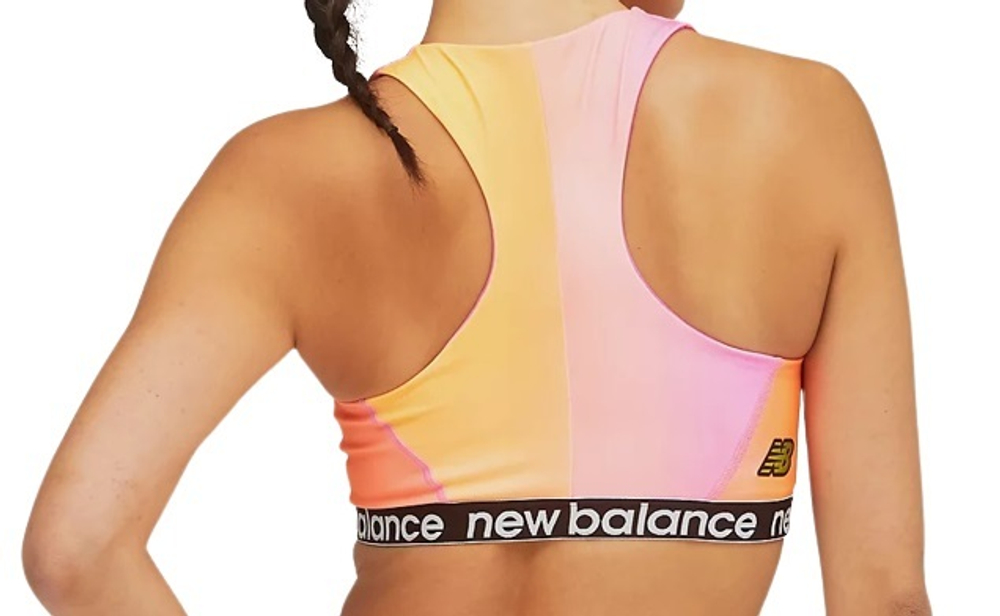 ТОП теннисный New Balance Top Achiever Printed Crop - Оранжевый