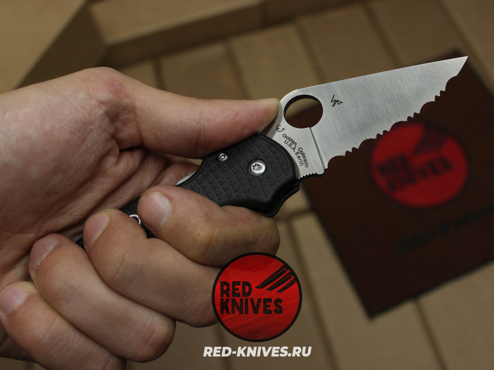 Нож Spyderco Para 3 LTW - черная рук., клинок серрейтор RK/Н84