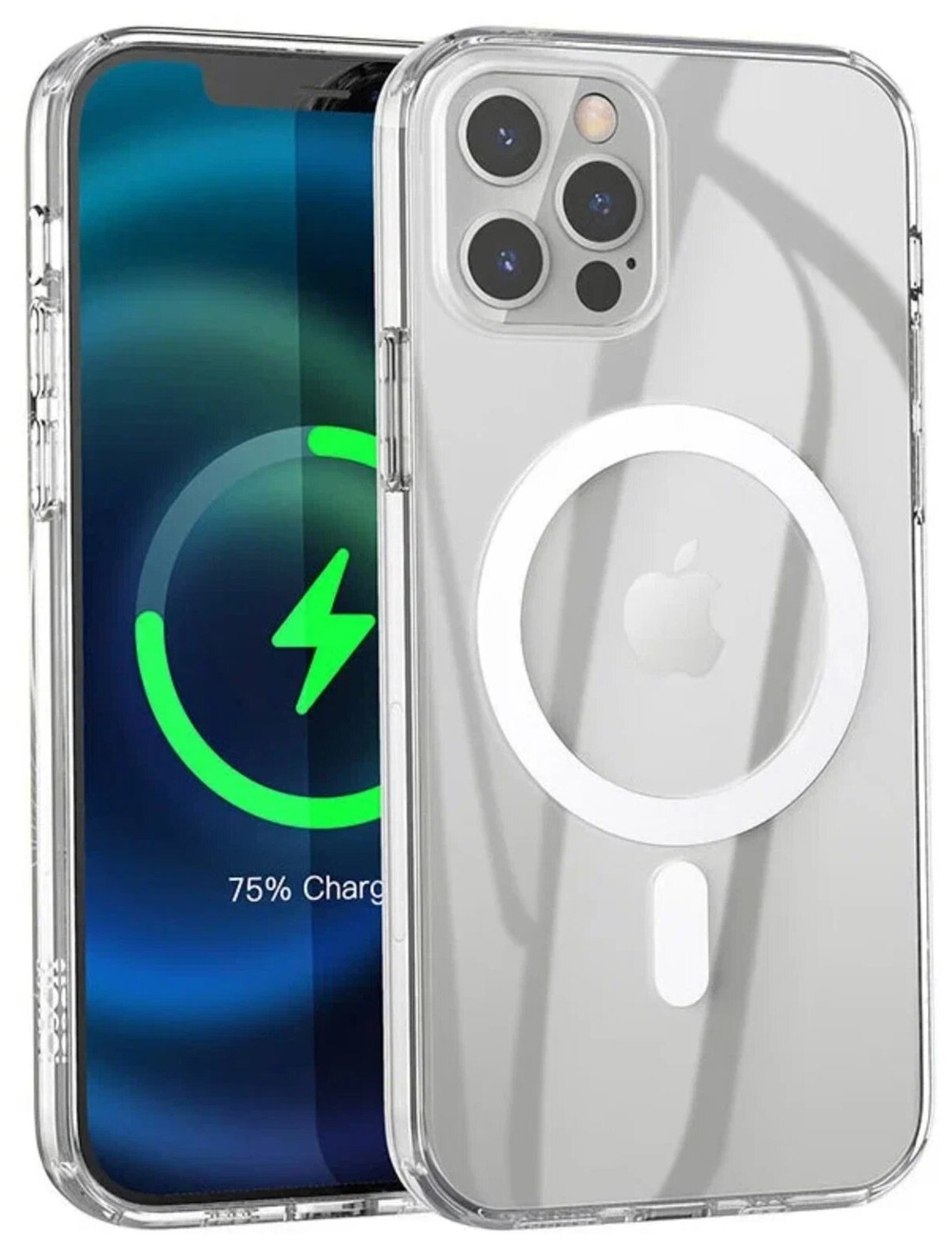AV-Retail / Чехол силиконовый прозрачный с MagSafe для iPhone 12/12 Pro