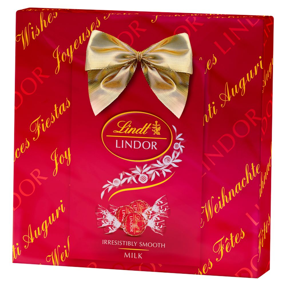 Конфеты из молочного шоколада Lindt Lindor в подарочной коробке 287 г (Из Финляндии)