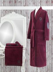 Набор LUXURE мужской махровый халат с полотенцем  SOFT COTTON Турция
