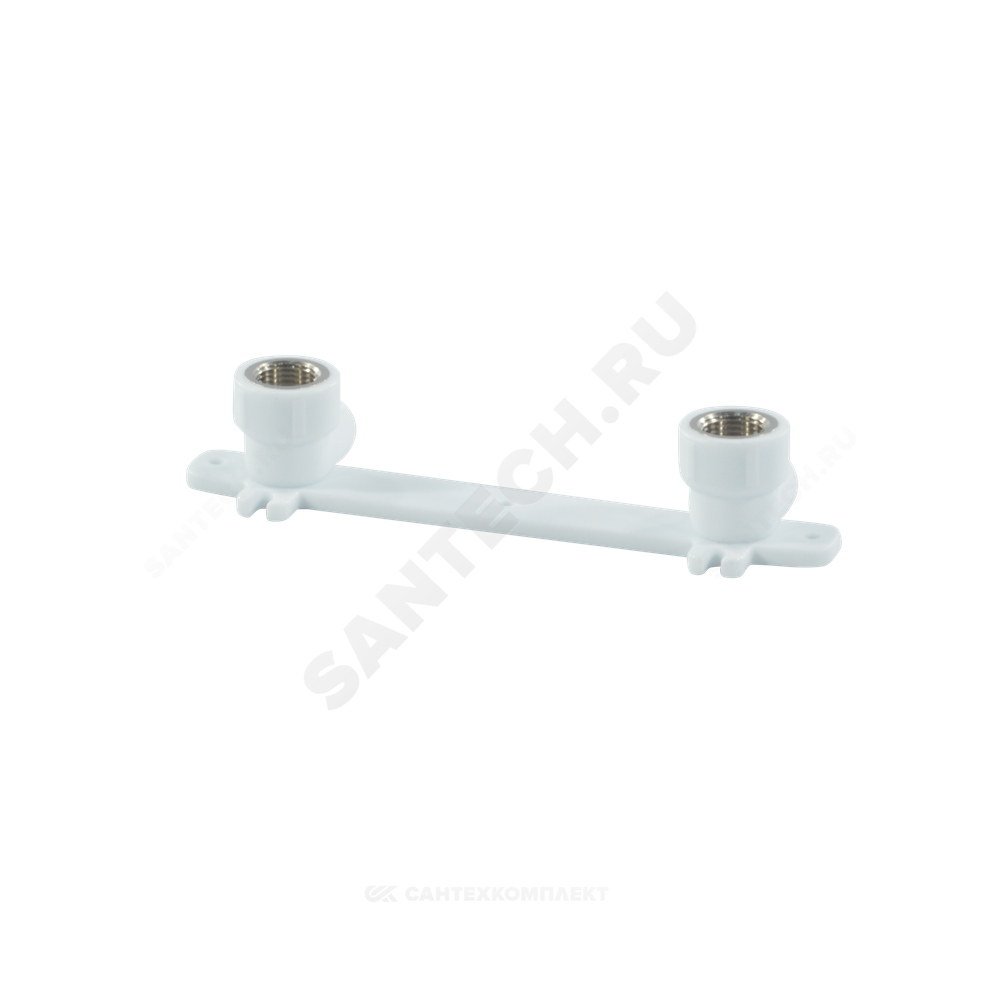 Планка монтажная PP-R белая Дн 20х1/2" ВР под смеситель с водорозетками VALFEX 10124020