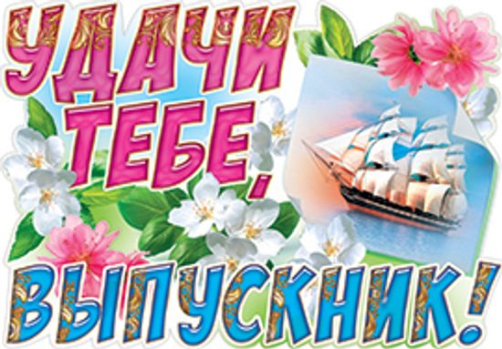 Плакат "Удачи тебе, выпускник!" 34х49 см