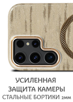 Дизайнерский чехол для SAMSUNG S23 ULTRA с поддержкой беспроводной зарядки