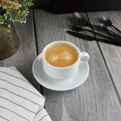 Чайная пара 240 мл белая d 9,2 см h6,3 см фарфор Glory Eco Stackable P.L. Proff Cuisine [6]