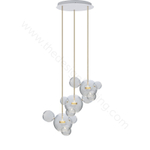 Pendant design lamp   Bolle by Giopato & Coombes (3 lampshade ,  round mount)