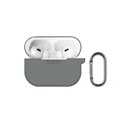 Чехол силиконовый Protective Case с карабином для AirPods Pro 3 Серый