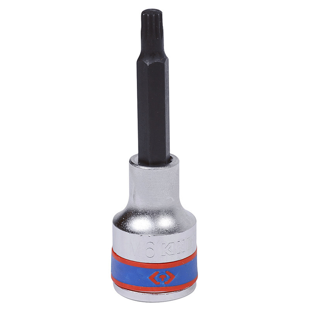 KING TONY (403606) Насадка (бита) торцевая 1/2", L = 80 мм, SPLINE, M6
