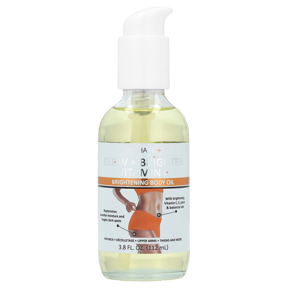 Reshape Plus, Glow + Brightening Vitamin C, осветляющее масло для тела, 112 мл (3,8 жидк. унц.)