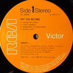 Sweet ‎– Off The Record (Англия 1977г.)